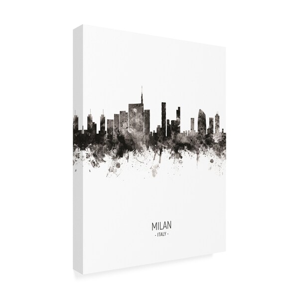 Michael Tompsett 'Milan Italy Skyline Portrait II' Canvas Art,18x24